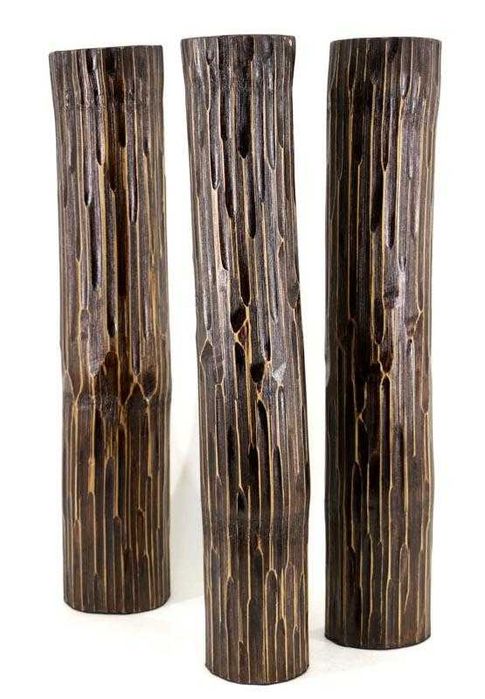 Velas decorativas grandes em cana - castiçal