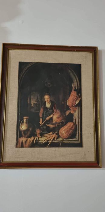 Bardzo stary obraz antyk kolekcja