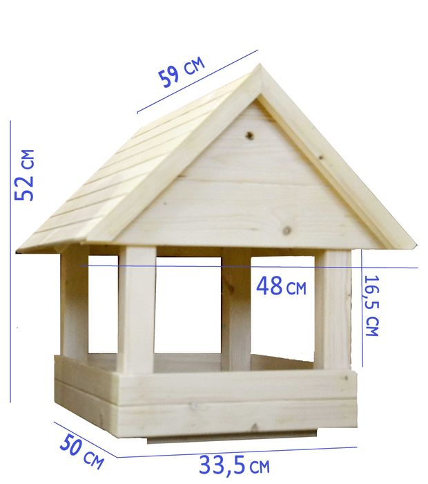 Karmnik dla ptaków GIGANT, Impregnowany 60X50X50.