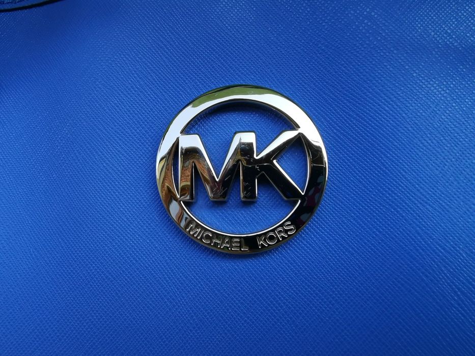 Nowa torebka shopperka Michael Kors chabrowa skóra saffiano plus grati