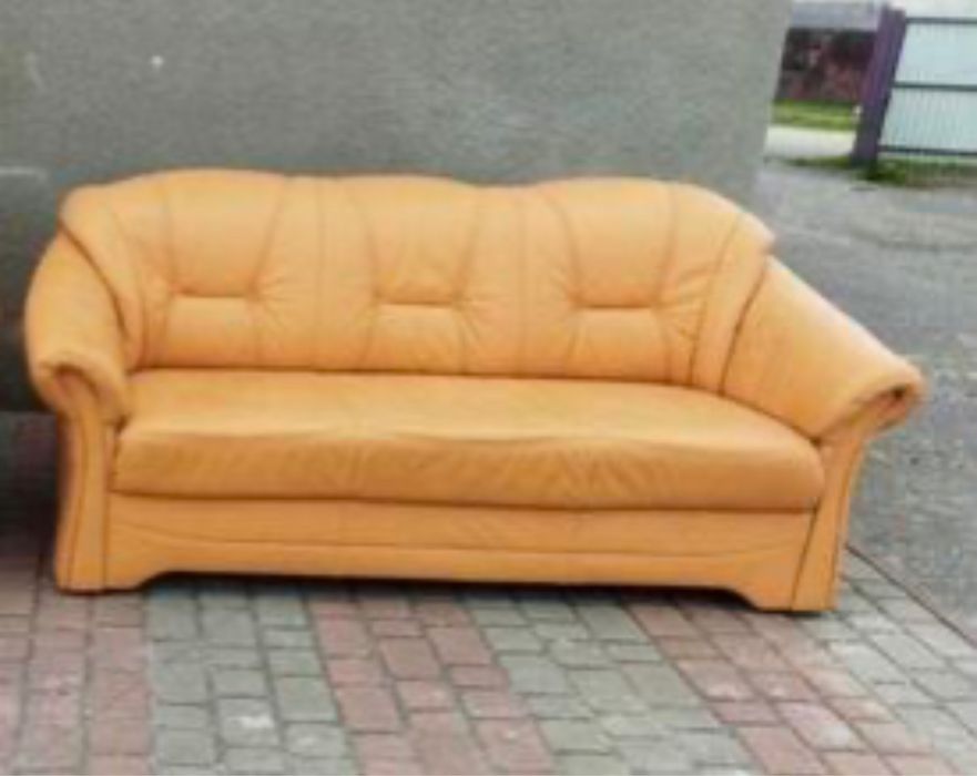 Кожаный  диван трехместный  «Naturia» Long Life! из Германии! (190703)