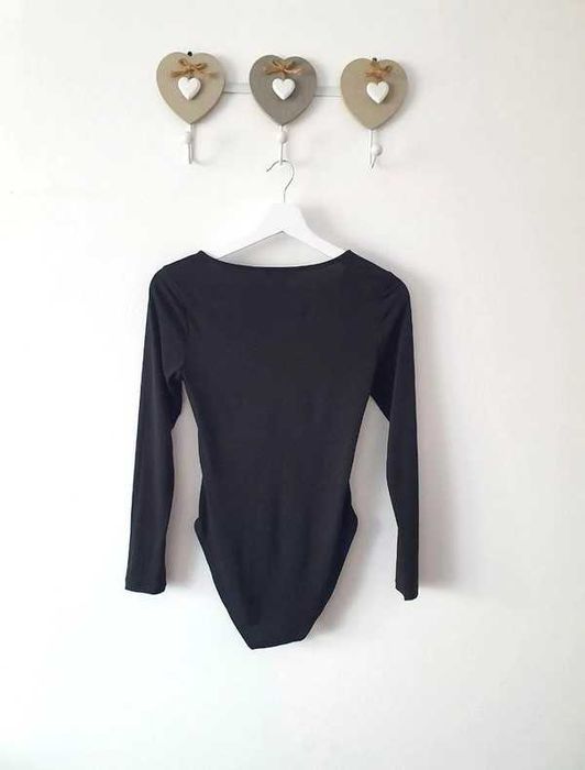 Body Topshop S 36 czarne wycięcie