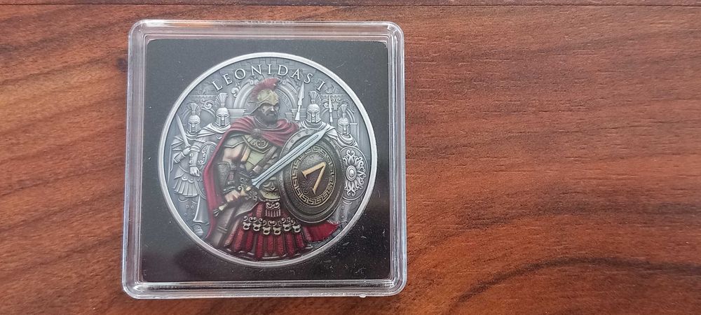 Moeda 1oz "Leonidas" colecção Guerreiros lendários