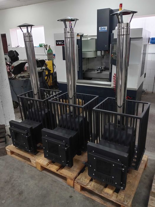 Piec tunelowy do sauny opalany drewnem, zewnętrzny 8-20m3