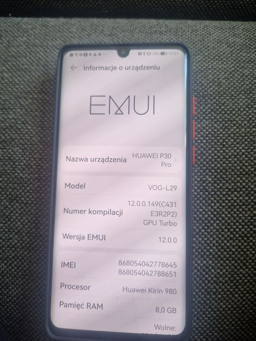 Huawei P30 PRO 256 GB 8G BRAM