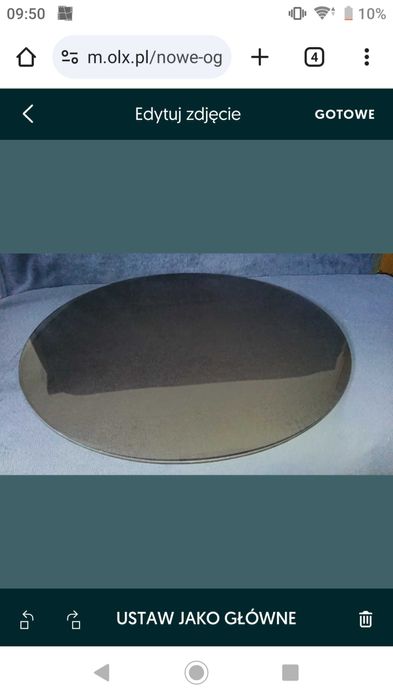 Szklany blat okrągły 65cm średnicy