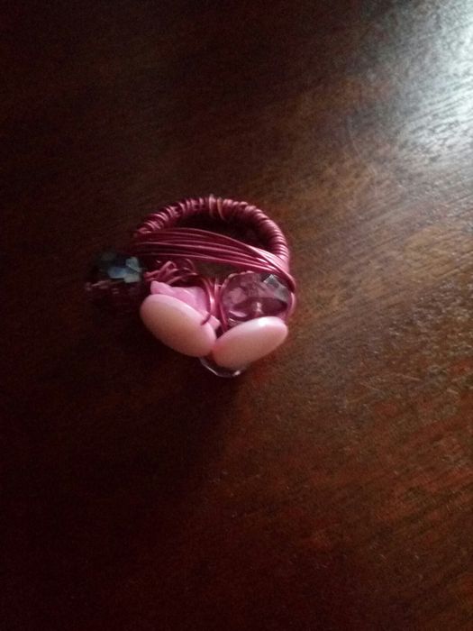 Anel Rosa lembrança de Natal