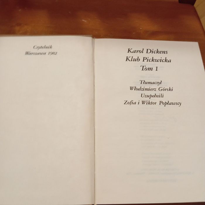 Karol Dickensa, Klub Pickwicka, ładne wydanie, twarda oprawa, stan bdb