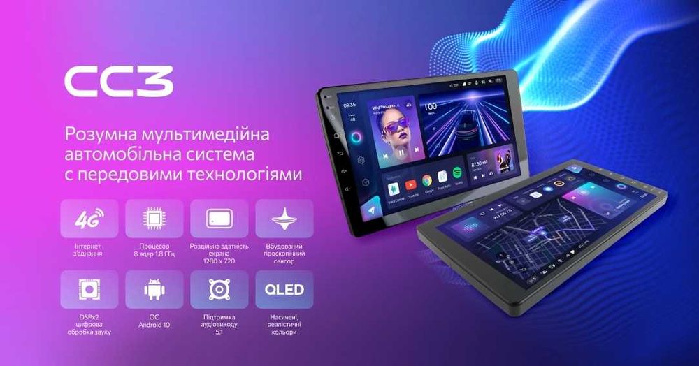 Штатна магнітола Teyes CC4 Pro 2k 8+128 Gb Toyota Camry XV 50 55