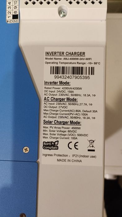 Інвертор Гібридний 24v-220v