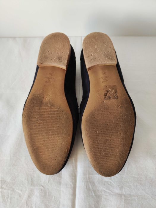 Sapatos Loafer, Camurça, Azul-marinho, Calçado Guimarães, Tamanho 35