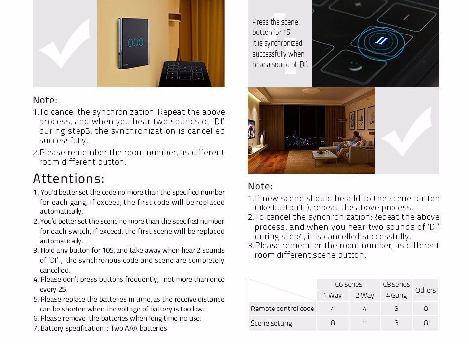 Wireless 433 mhz remote control for home automation systems64550659034243124