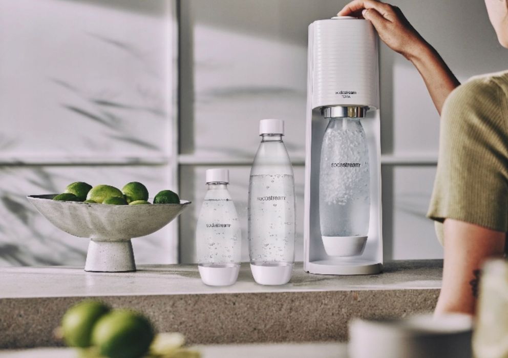 SODASTREAM SATURATOR do gazowania wody + 3 butelki BIAŁY