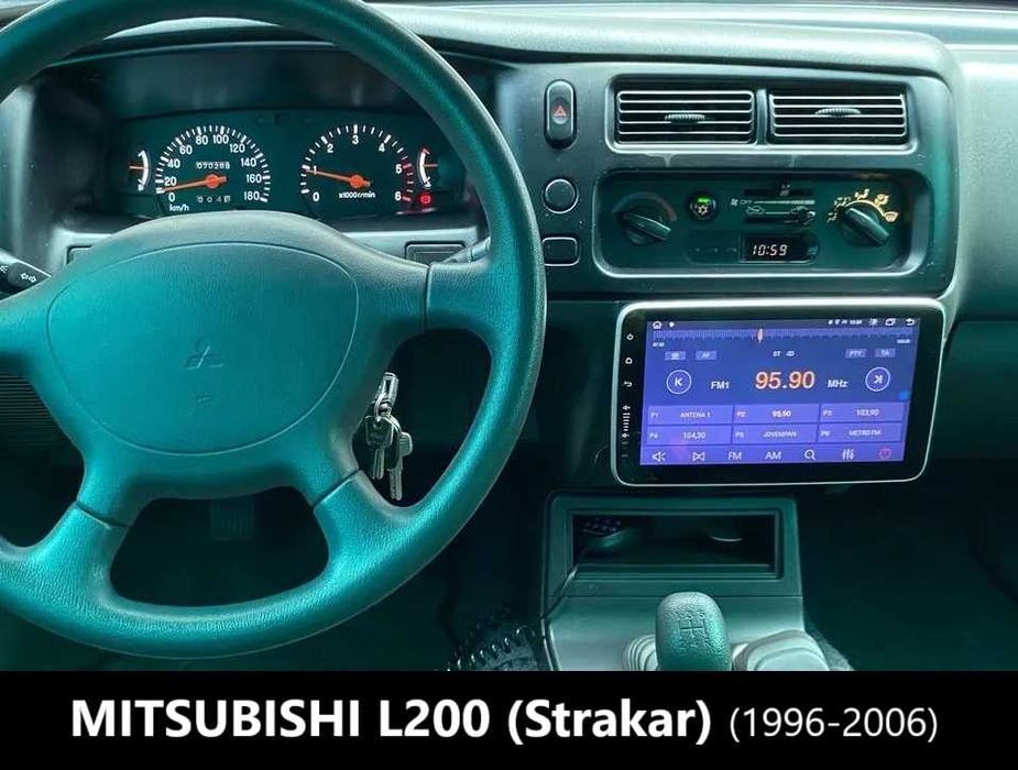 Rádio 1DIN (4/32GB) • 10.1" Rotativo • ANDROID • GPS • Apple CarPlay