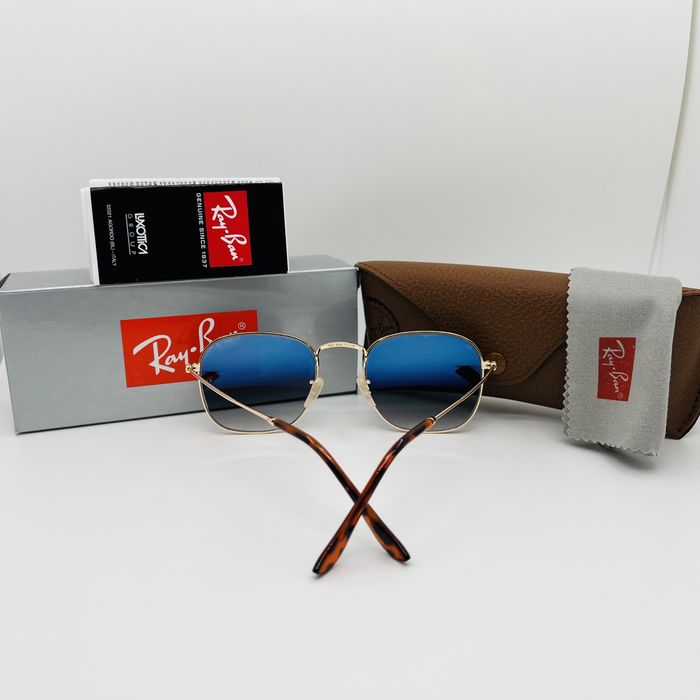 Солнцезащитные очки Ray Ban Frank 3857 Gold-mBlue Grade 51мм стекло