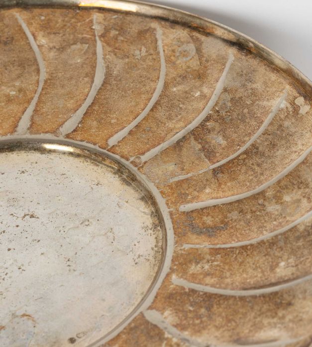 Salva prata 23 gomos século XX | Art Deco