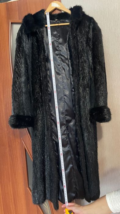 Шуба з натуральної стриженої нутрії (під норку)