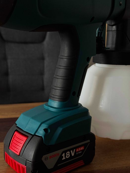 TANIO pistolet do malowania drewna pasuje do baterii BOSCH 18V