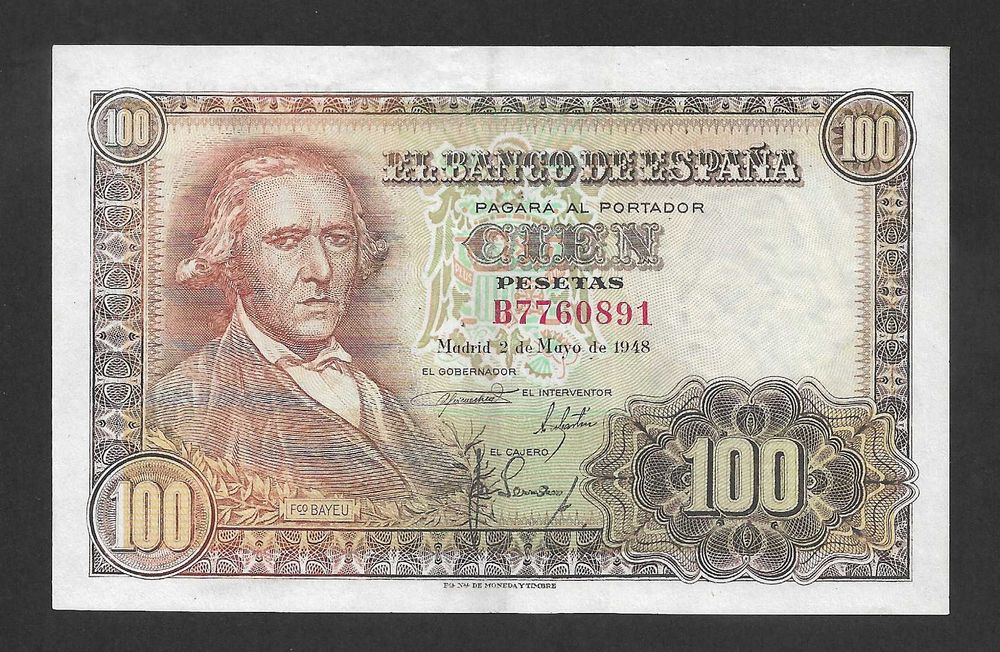 Nota de Espanha - 100 pesetas