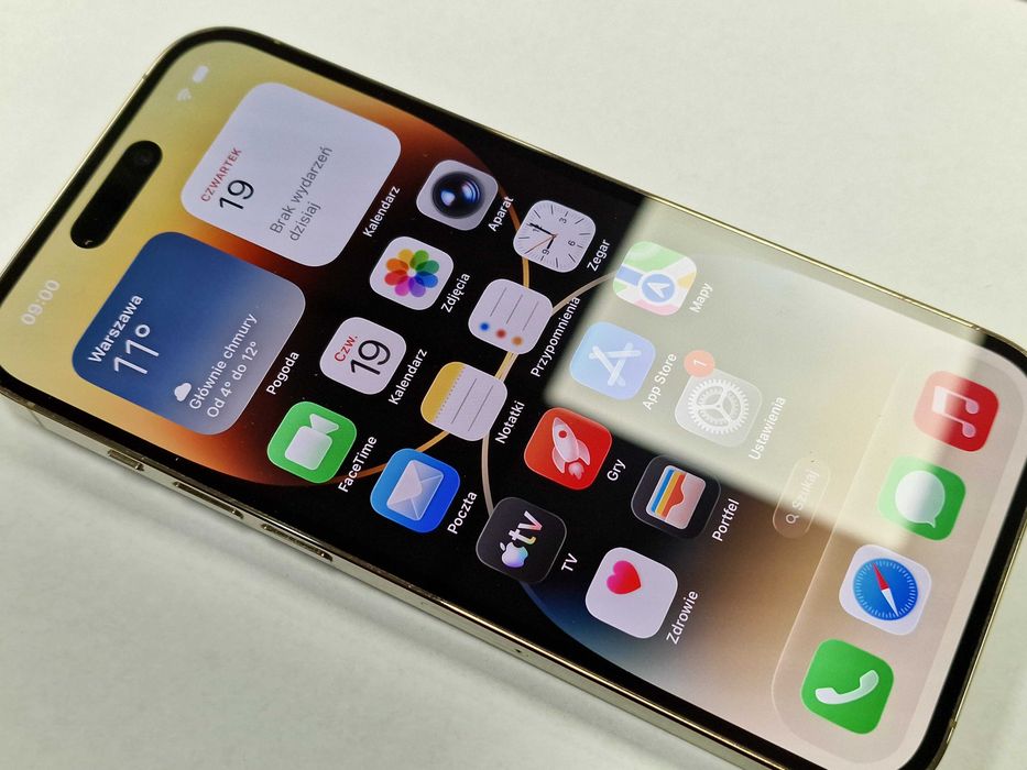 iPhone 14 PRO 128GB/Gold/ BAT 85%/ Grade A-/ + gwarancja i ładowarka