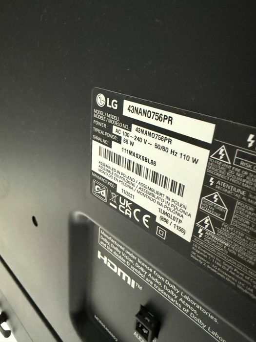 TV LG Nanocell 4K 43" Smart TV
