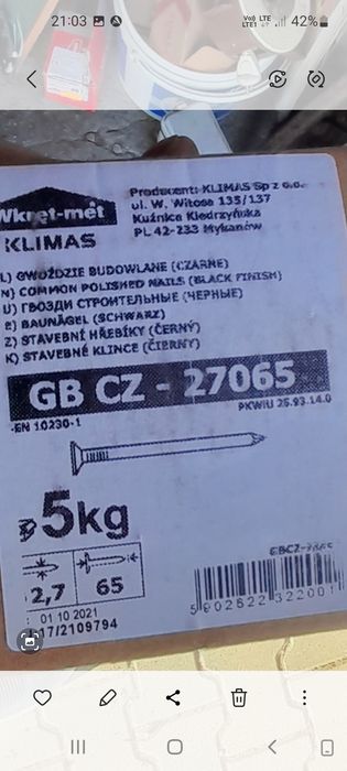 Gwozdzie budowlane czarne polecam