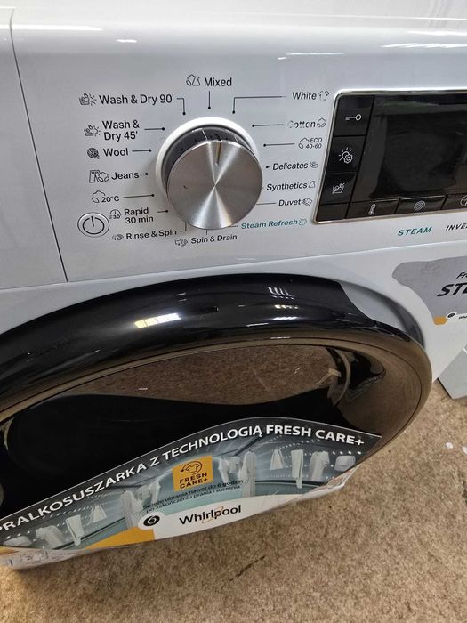 Nowa Pralko-suszarka Whirlpool FFWDD10762 gwar 2 lata S9