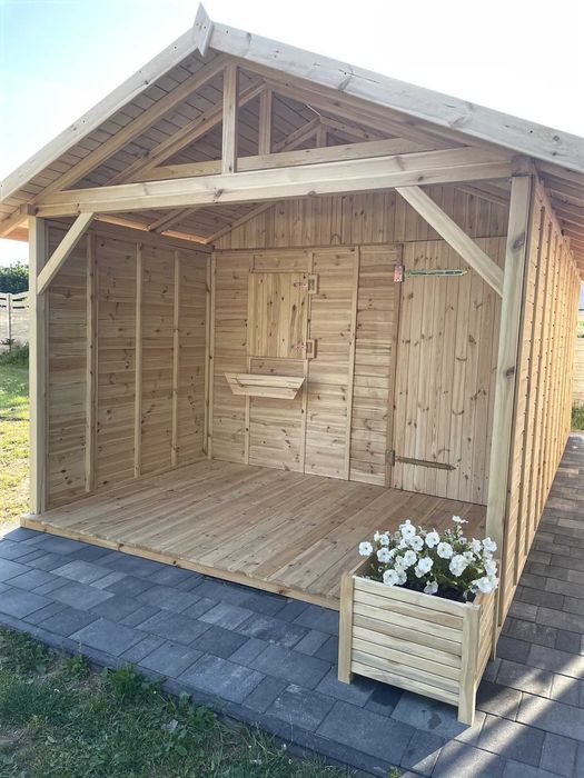 Domek letniskowy drewniany narzędziowy altana  5x3 m