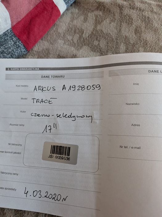 Rower Arkus treis