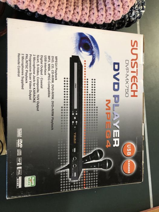 Microfone para karaoke com leitor De cds com caixa original