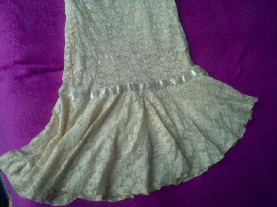 Сарафан для девушки Seven бежевый ажурный на подкладке пр-ва США