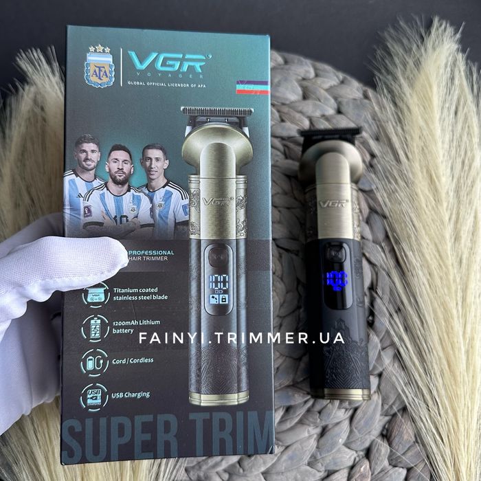 ‼️АКЦІЯ‼️Тример для стрижки бороди  голови VGR SteelPro шейвер бритва