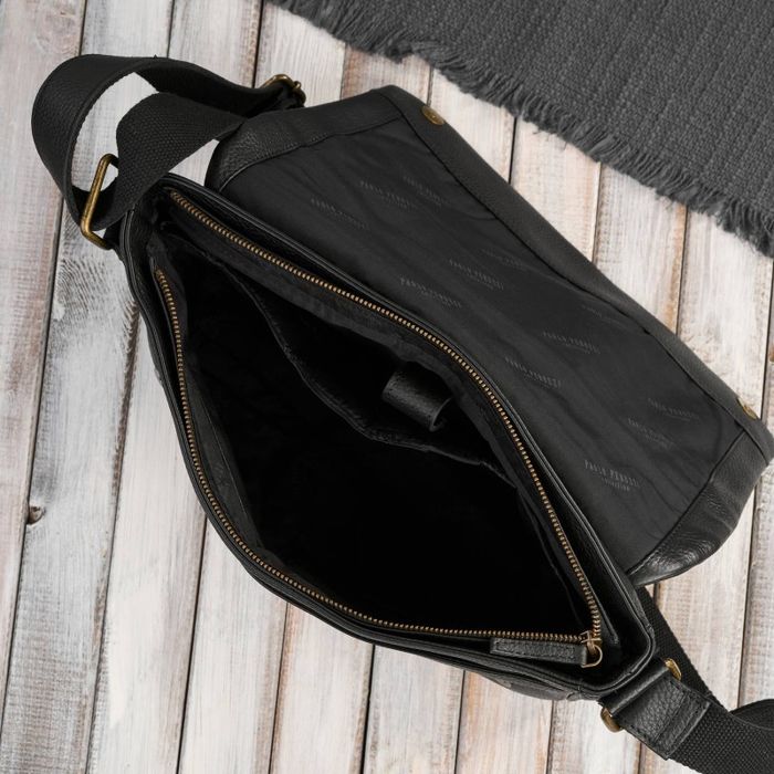 torba męska skórzana na ramię na laptopa czarna paolo peruzzi im-03-bl