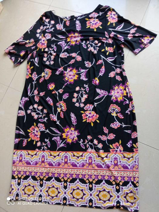 Bonmarche sukienka 24 52 54 boho 132cm pachy wesele
