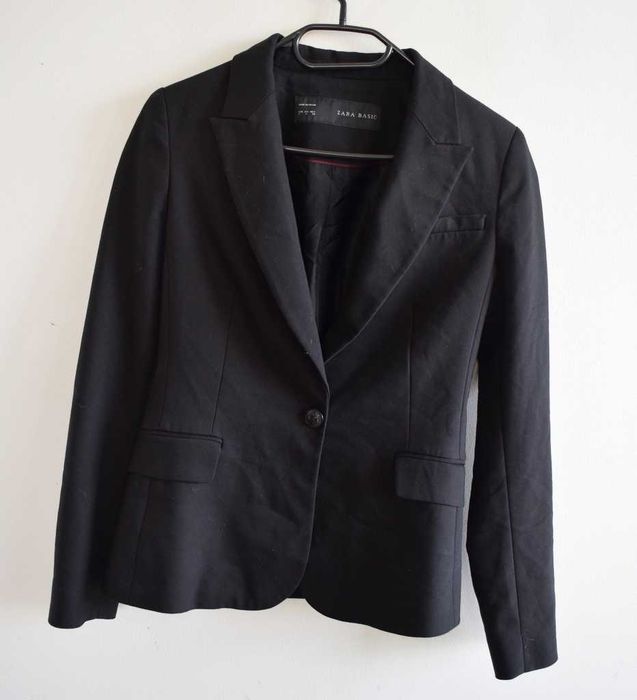 Zara marynarka żakiet czarny elegancki 36 s