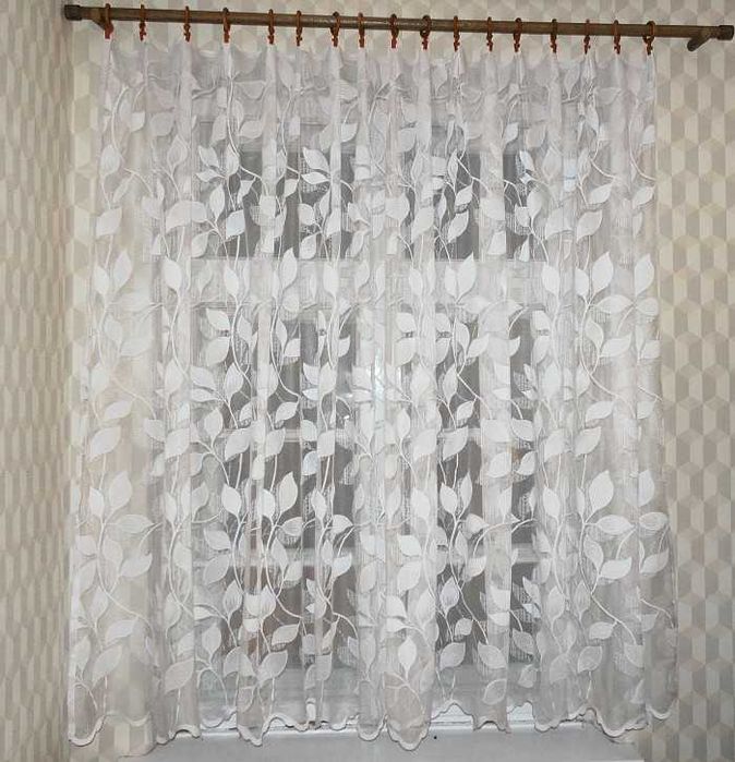 Firanka pokojowa, motyw roślinny, szerokość 3.4 m, wysokość 1.75 m