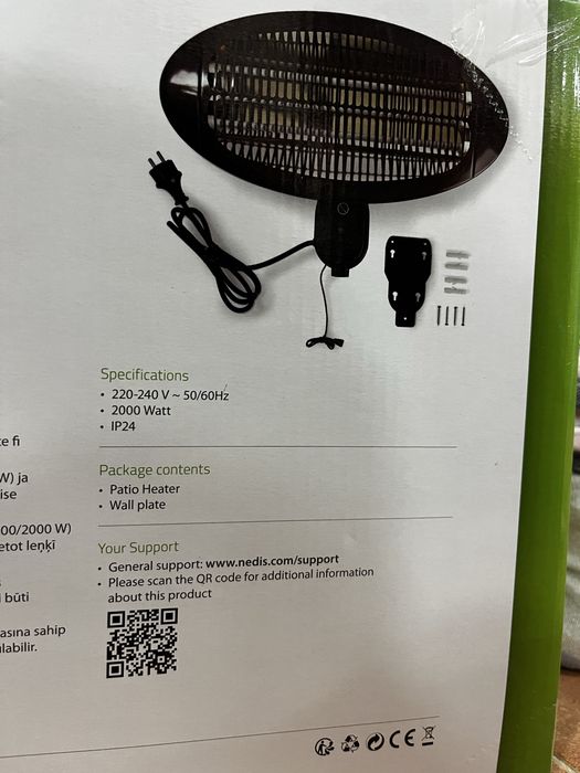 Aquecedor de Parede Exterior NEDIS 2000W