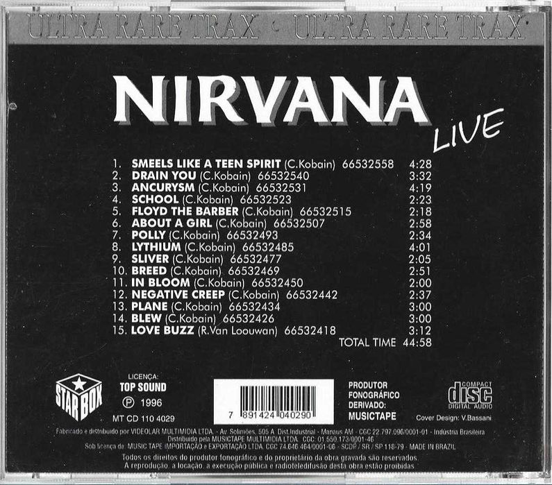 Nirvana - - - - - Live - - - - - CD