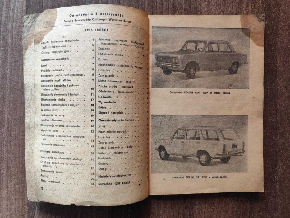 Instrukcja Polski Fiat 125P   niski nakład