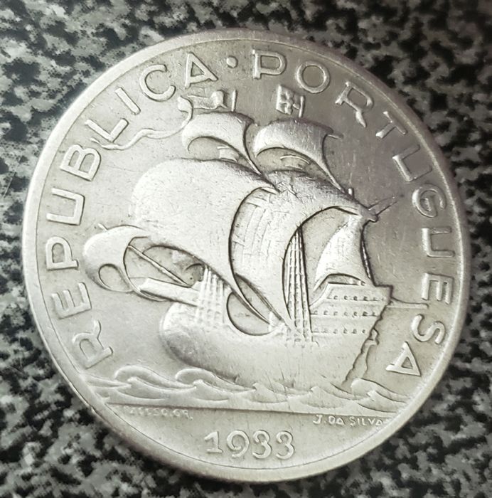 5 escudos de 1933 - prata