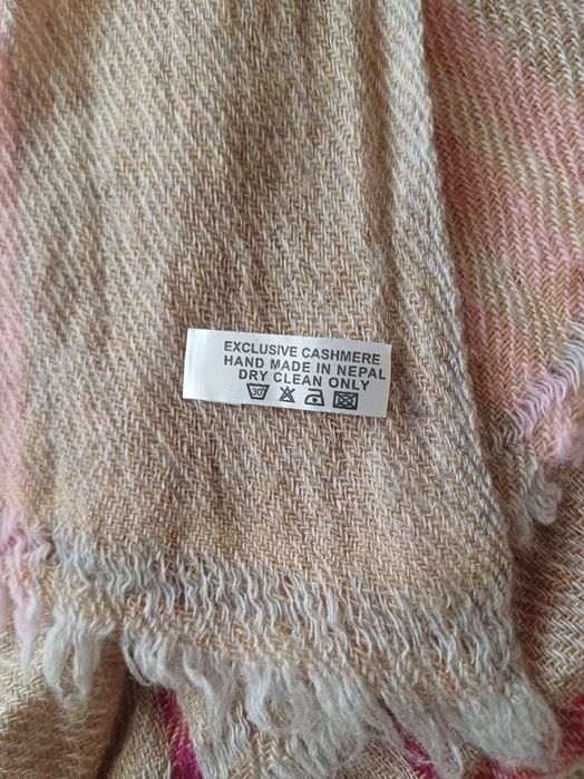 Палантин, шарф 100% exclusive cashmere Hand  made in Nepal