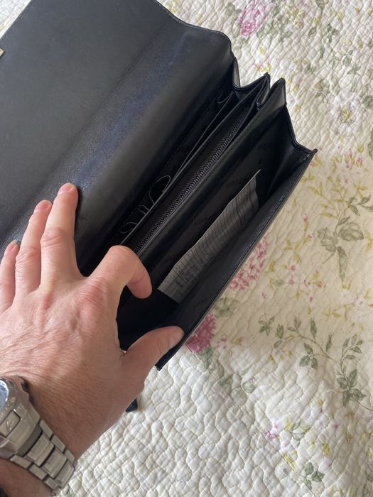 Барсетка из кожи Neri Karra