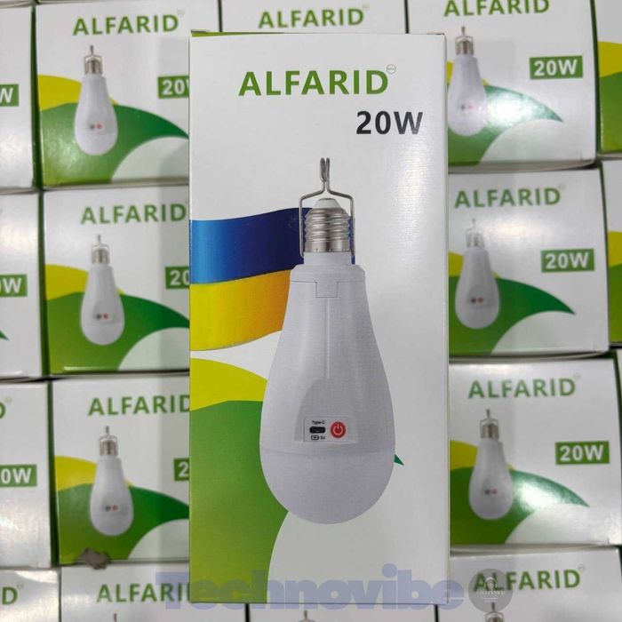 Акумуляторна LED-лампа ALFARID 20W з USB-зарядкою