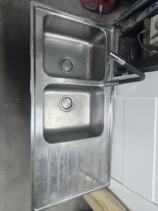 Zlew dwukomorowy Ikea z baterią