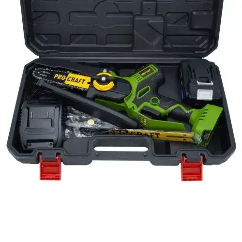 Аккумуляторная цепная мини пила Procraft PKA32Li бесщеточная в кейсе