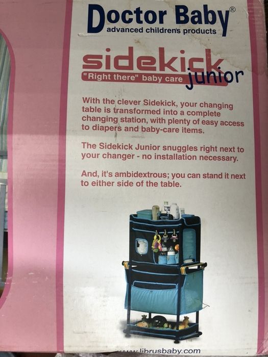 Детская тележка прикроватный столик для ухода за ребенком розовая