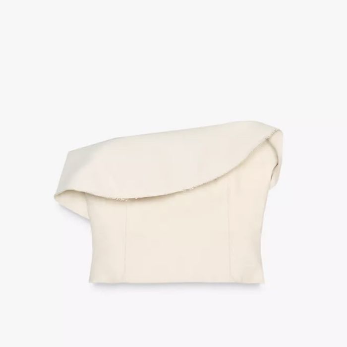 Zara білий джинсовий корсет