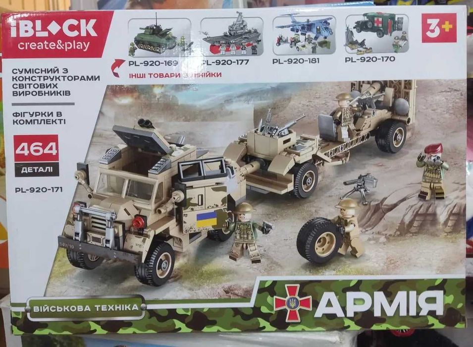 Конструктор PL920-171 Англійська артилерійська група WWII 464 деталей