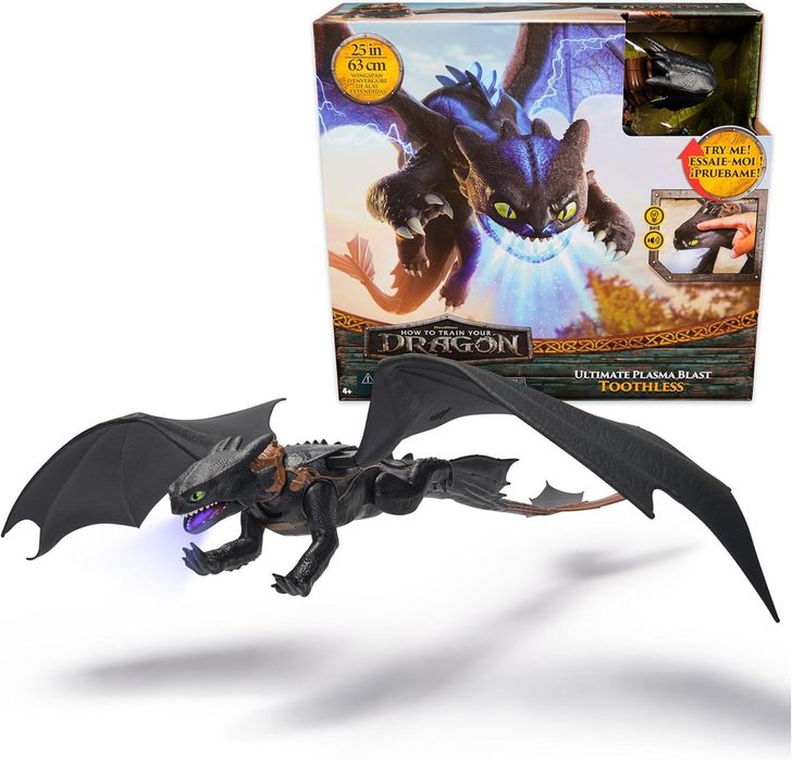 Дракон беззубик Dragons Ultimate Plasma Toothless дышащий огнем