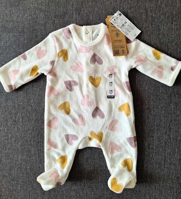 Babygrow de veludo (0-1M)